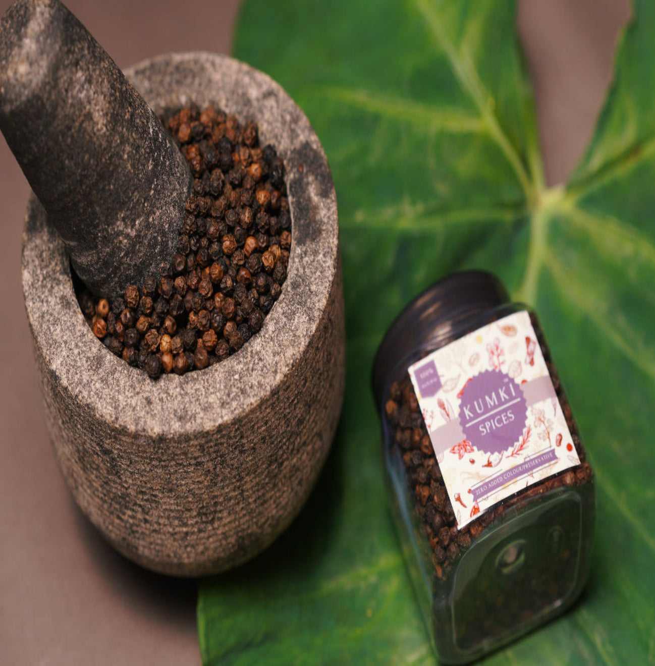 Bold Black peppercorns - 140g, Premium Export quality pepper from Wyanad