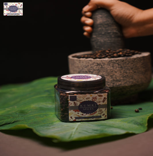 Bold Black peppercorns - 140g, Premium Export quality pepper from Wyanad