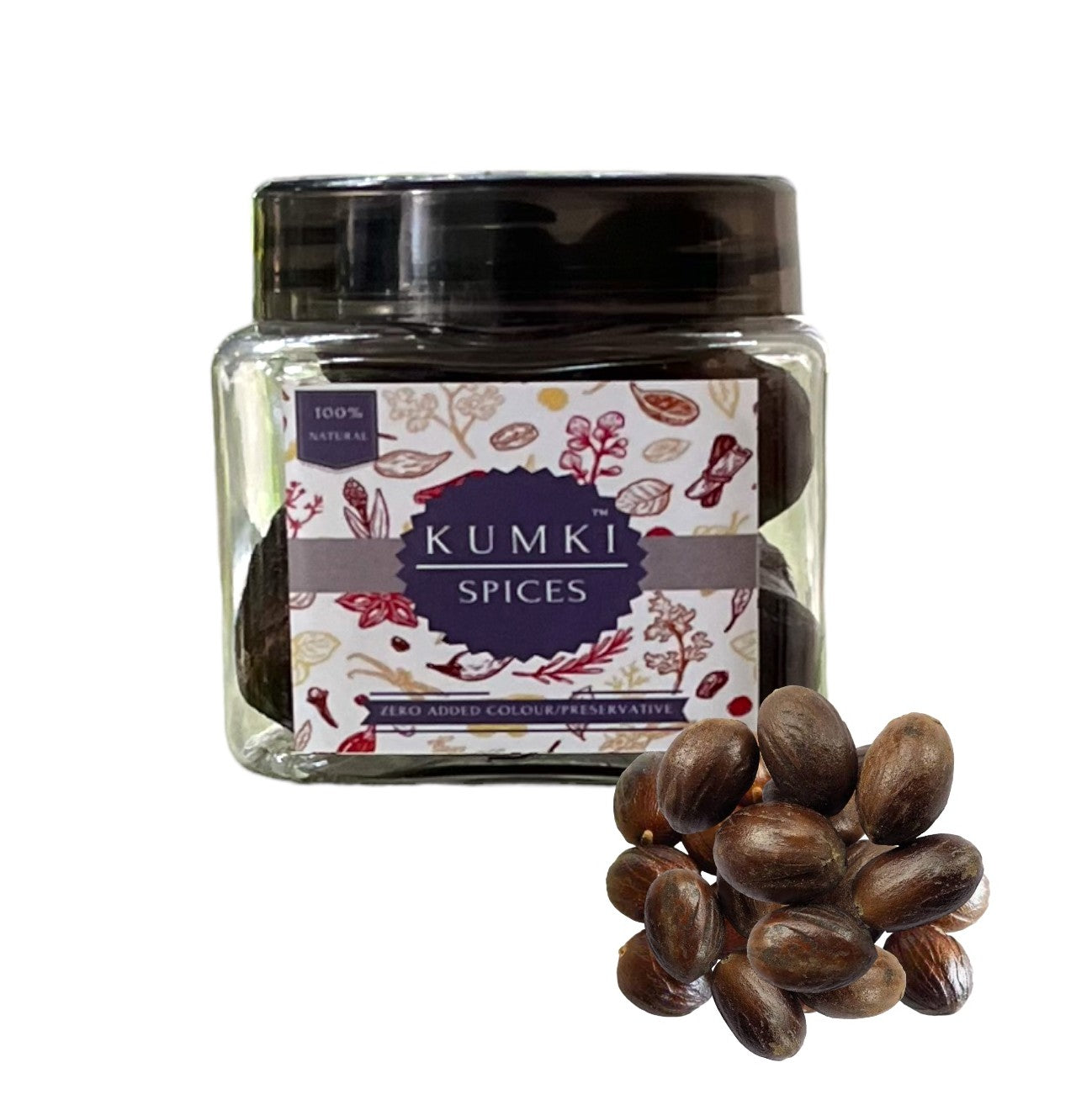 Whole Nutmeg with shell - Export Quality, 100g