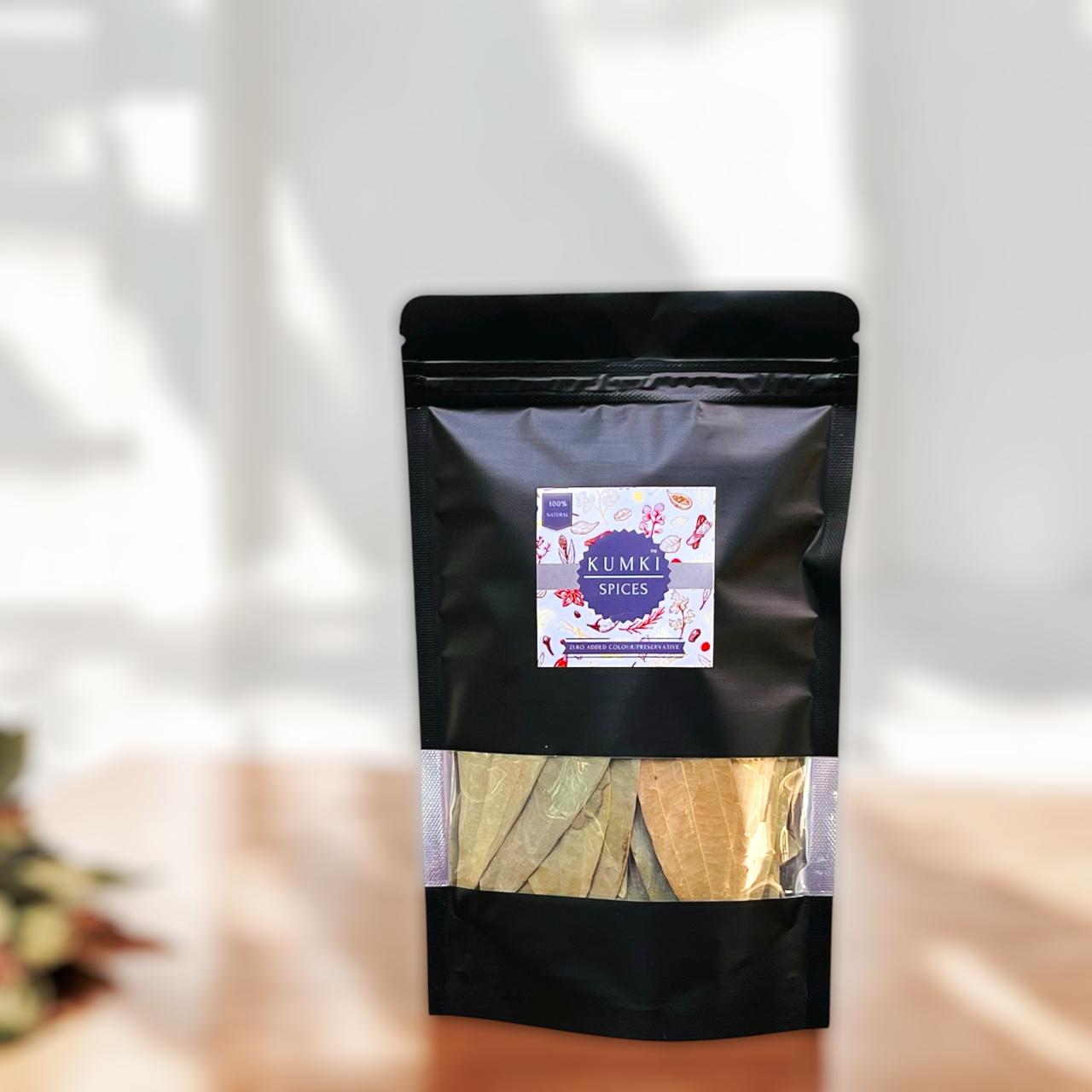 Kumki Spices - Combo Bay leaf 50g & Whole Javithri flower (Mace) 35g of Premium Aromatic Kerala Mace, Authentic Jathipathri / Japatri, Tej patta, Malabar leaf, Tamalpatra, Biriyani ela, Premium-Quality Dry Spice