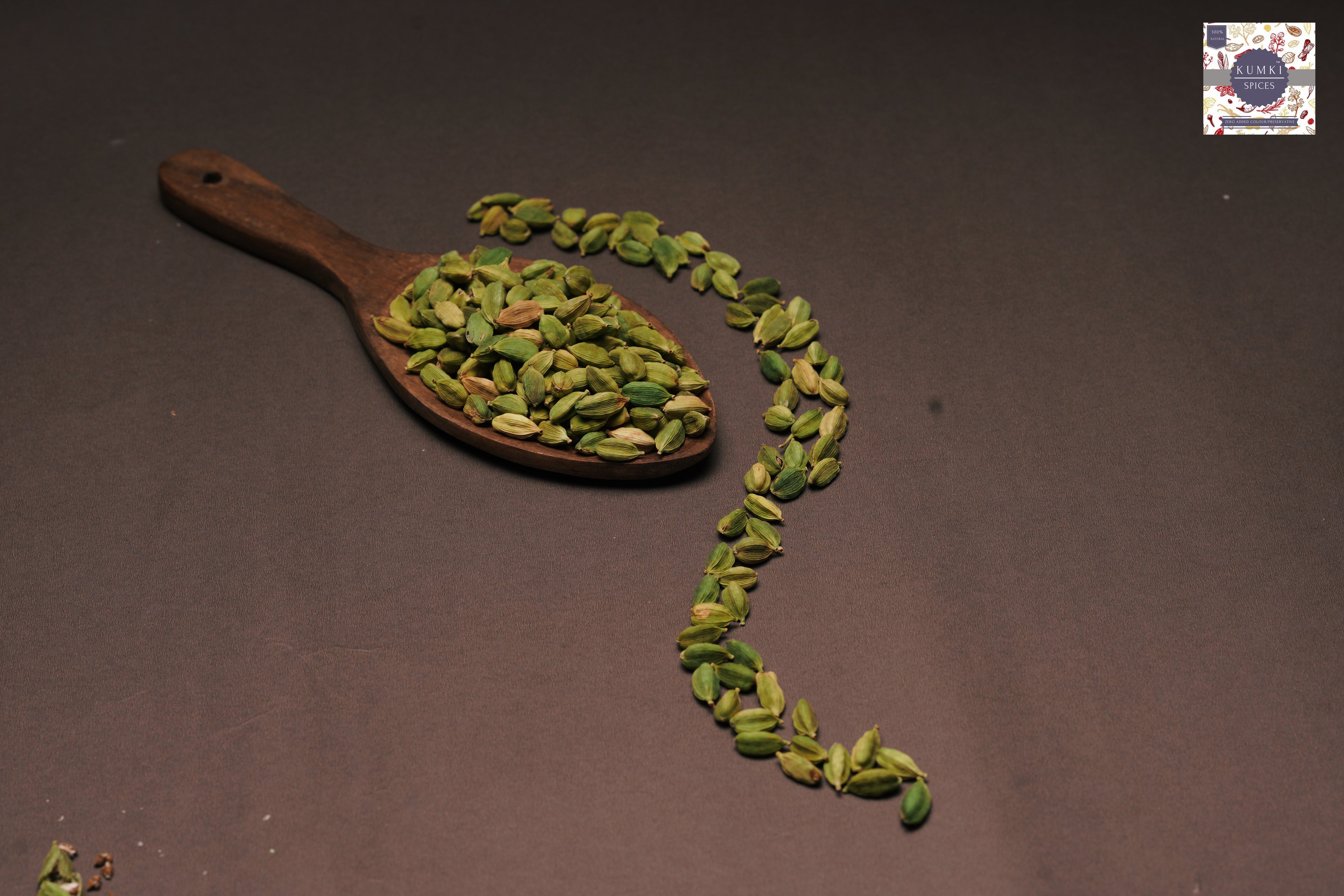Kumki Spices 8+mm Idukki Whole Green Cardamom, 100g Aromatic Sabut True Idukki Cardamom pods, Elakka, Premium Export quality, Hari Ilaichi, Chhoti Ilaichi, Kerala Whole spices