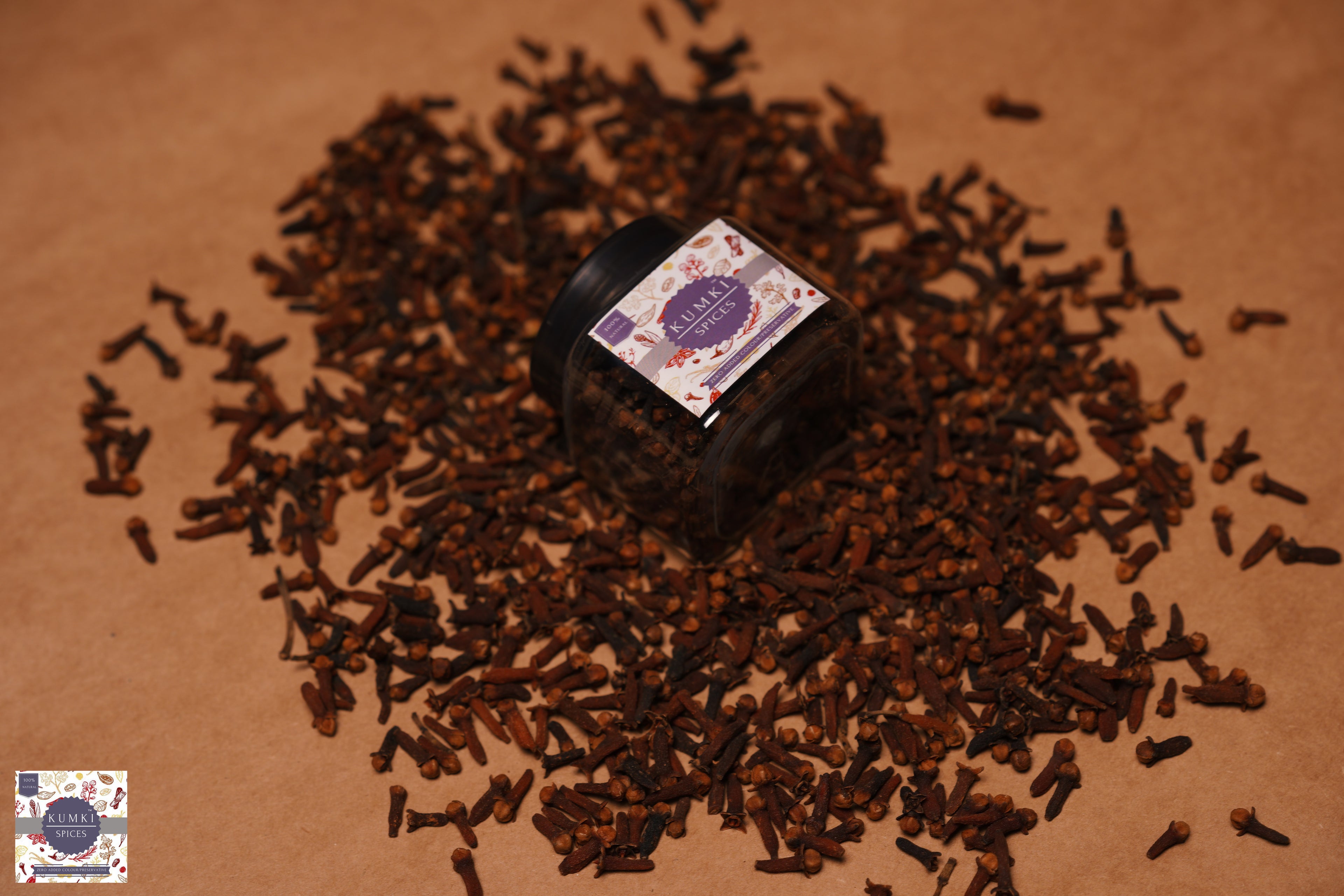 Kumki Spices - Whole Premium Cloves 100g, Premium Export quality, large sized oil filled cloves, laung, Lavinga, Lavang, Ilavangam, Kerala Spices, Whole spices