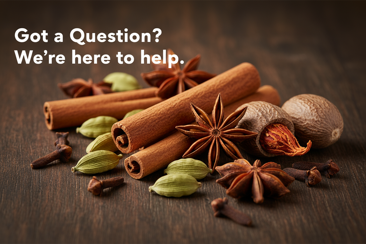 show only these whole spices - whole cinnamon, whole cardamom, star anise, Nutmeg with shell, Whole long cloves